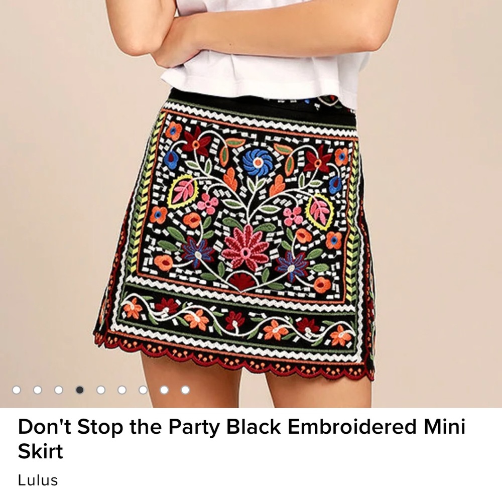 Lulu’s Embroidered Mini Skirt